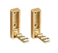 Klaisy 2PCS Foldable Wall Hooks Sturdy Metal Folding Hook for Bathroom and Entryway Hanging Coat Towels Hats Backpacks Aluminum Hooks