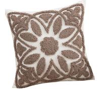 Klaisy Artistic Modern Geometric Tufted Throw Pillow Cover Cotton Linen Fabric Square Pillowcase for Modern Homes Decors Decorative Pillowcase Without Insert