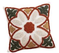 Klaisy Artistic Modern Geometric Tufted Throw Pillow Cover Cotton Linen Fabric Square Pillowcase for Modern Homes Decors Decorative Pillowcase Without Insert