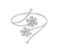 Klaisy Big Flower/Leaf Arm Adjustable Upper Bracelets Hand Jewelry Unique Open Arms Cuff Bangle Stylish Accessory Arm Cuff for Different Wrist Sizes