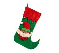 Klaisy Cartoon Elves Christmas Hanging Socks Stockings Candy Gift Bag Decorations For Home Office Party Hanging Socks Lovely Stockings For Fireplaces Decoration