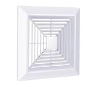 Klaisy Ceiling Exhaust Fan Covers Square Ventilator Exhaust Hoods Bathroom Ventilation Fan Covers for Kitchen and Toilet Use