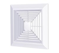 Klaisy Ceiling Exhaust Fan Covers Square Ventilator Exhaust Hoods Bathroom Ventilation Fan Covers for Kitchen and Toilet Use