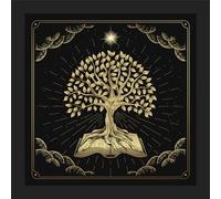 Klaisy Colorful Tarot Table Cover Sacred Cloth Tarot Tablecloth Tree Tablecloth For Spiritual Practice Wedding Party Decors Big Square Cloth