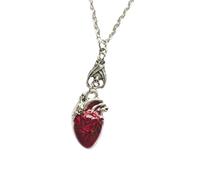 Klaisy Elegant Pagan Witches Jewelry Featuring A Bloody Heart Designs Portable Accessory For Evening Event And Dates Use Crystals Pendant
