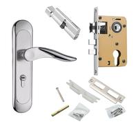Klaisy Entry Door Handle with and Stainless Steel Interior Replacement Security Levers Security Lever Easy Install