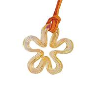 Klaisy Fashionable Hollowed-Out Flower Pendant Necklaces Acrylic Simple Delicate Jewelry For Woman Everyday Wear Flower Pendant Necklace