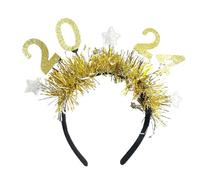 Klaisy Glittering Star Party Hairband New Year Party Headband Happy New Year Celebration Hairhoop 2024 Christmas Supplies Headband Lightweight