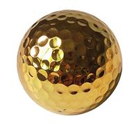 Klaisy Gold Golf Ball Swing Putter Training Practice Balls Exquisite Golden Plated for Golfer Aid Golden Swing