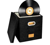 Klaisy Multipurpose Record Storage Box Case With Lid And Handles Folding Designs Holds Most Records For Albums And Files