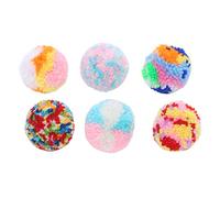 Klaisy Small Pompoms For Cats To For Play Colorful Craft And Art Supplies 5cm Soft Pom Pom Balls For Cats Lightweight