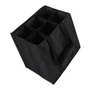 Klaisy Sturdy 6 Bottle Organizers Carriers Portable Unbreakable Design Reinforced Handles Drink Carriers Bag Outdoor Event User Friendly Wine Storage Organizers