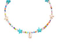 Klaisy Stylish Double Strands Seashells Necklace For Trendy Women Fashion Enthusiasts And Beach Themed Parties Supplies Statement Necklace