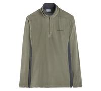 Klamath High Neck Fleece Sweatshirt with Half Zip Dark Green