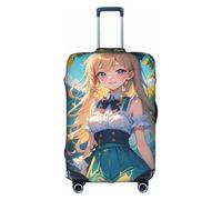 KLAMN Tuesday Party Print Luggage Cover,Travel Luggage Cover Elastic Suitcase Protector 18-32 Inch Luggage, White, XL