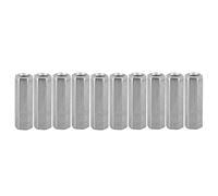 Klanata 10pcs Long Rod Nuts Hex Coupling Nuts Hexagonal Sleeve Nut M8 Threaded Fasteners (M8*40)