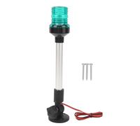 Klanata 12 Inch LED Fold Down 360 Degree All Round Navigation Light - Aluminum Alloy Base Warm White 33 LED Stern Pole Lamp - IP68 Signal Lamp for Fishing Boats Yachts and Ships (Green)