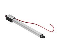 Klanata 12V 150mm Mini Linear Actuator, Touch Control, Crimp Connector, Mount, IP60, Automatic Operation, Limit Switch, Aluminum Tube, Black (Stroke 150mm-8mm/s-70N)