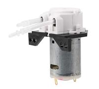 Klanata 12V/24V DC Dosing Pump, Self Priming Peristaltic Pump with Connector, Adjustable Direction, for Aquarium Lab Analysis (White)