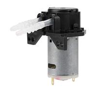 Klanata 12V/24V DC Dosing Pump, Self Priming Peristaltic Pump with Connector, Adjustable Direction, for Aquarium Lab Analysis (Black)