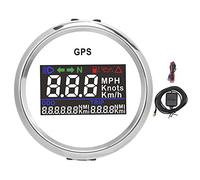 Klanata 2 Inch GPS Speedometer Gauge Digital Speedometer with Odometer & Adjustable Alarms for 12V 24V Vehicles, Cars, Boats, Yachts