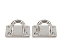 Klanata 2 Pack Square Pad Eye, Stainless Steel Marine Hardware, 30 x 35 mm Deck Eye for Yacht, Boat, and Marine Applications (40 X 50mm/1.6 X 2.0 in)