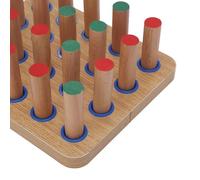 Klanata 20 Hole Wooden Pegboard for Finger Dexterity Exercises - Hand Peg Board to Improve Fine Motor Coordination, Finger Dexterity, Concentration & Reaction Speed