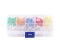 Klanata 200 Piece 5mm LED Light Emitting Diodes Assortment Kit with Storage Box - 10 Types Including Yellow Red Blue Green and Orange Components for Electrical Repair and Industrial
