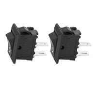 Klanata 20Pcs Rocker Switch KCD11 2Pin Appliance Toggle Switch 2 Position OnOff Snap Boat Rocker Switch Mini Power Switch Black Household Appliances Accessories Household