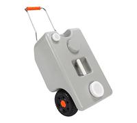 Klanata 25L Portable RV Waste Holding Tank, HDPE Water Tank with Large Capacity for Boat and Marine Use, Tote Tank with Wheels for Easy Movement