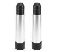 Klanata 2PCS Aluminum Alloy Transom Saver, Black Rubber Boat Motor Support for Outboard Trim Tilt Systems (Silver)