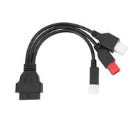 Klanata 3 in 1 OBD Diagnostic Cable - High Flexibility Plastic Connector, Plug and Play with Abrasion for Motorcycles