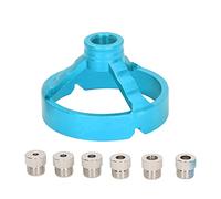 Klanata 3 in 1 Vertical Hole Punch Locator, Blue Aluminum Alloy with 6 Drill Bushings for Precise Woodworking Hole Punching (Blue)
