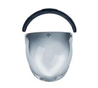 Klanata 3-Snap Bubble Wind Visor for Biltwell & Bonanza Helmets, Adjustable Lens Head Protector in Lemon Yellow, Outdoor Riding Gear for Motorcycle & Bike Safety (Silver)