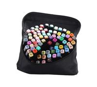 Klanata 36 Color Art Marker Set with Dual Broad and Fine Tip Points for Architecture Graphic and Product Design Includes Carrying Bag for Artists and Students 36 Non Duplicate Colors (80 Colors)