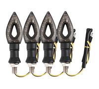 Klanata 4Pcs Universal Motorcycle Turn Signal Indicator Light 12 LED Amber Blinker