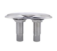 Klanata 5 Inch Pull Up Boat Cleat, 316 Stainless Steel, Flush Mount | Mirror polished 316 stainless steel cleat pulls up for mooring and sits flush with the deck when not in use.