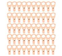 Klanata 50PCS Copper Ring Lug Terminals, SC6-8 Battery Terminal Ends & Wire Lugs, Efficient Secure Connection for Inverter Battery Household Appliances Installations