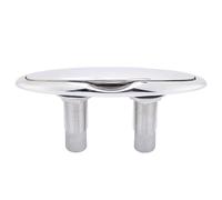Klanata 6in 316 Stainless Steel Flush Mount Pull Up Boat Cleat | Mirror polished retractable cleat sits flush with the deck when lowered; check product dimensions for compatibility.