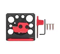 Klanata 6Pcs Dowel Maker Jig Kit Metric 8mm to 20mm Adjustable Aluminium Alloy 8 Holes Electric Drill Milling Solid Wood Round Rod Woodworking Auxiliary Tool