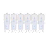 Klanata 6Pcs G9 LED Light Bulbs Bi Pin Base Dimmable 3W Energy Saving 360 Degree Light for Chandelier Ceiling Lamps Pendant Lamps Home Lighting (Warm White 220-240V)