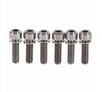 Klanata 6Pcs Hex Seat Bolt, Alloy Hex Tapered Stem Headset Bolt Screw with Washers, Stem Bolts Seat Screw for Bicycles (You color)