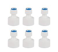 Klanata 6pcs Premium Plastic Quick Connector, 1/4 Tube OD to 1/2 Female Push-in, Leak-Proof Design for Water Filter and Reverse Osmosis Systems