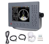 Klanata 8in LCD Screen Marine GPS Navigator with GNSS Antenna 24V Preloaded Colorful Map GPS Chart Device (Middle East Africa Europe Chart)