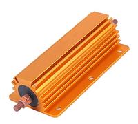 Klanata Aluminum Case Resistor 200W 4Ohm 4R High Power Resistor Aluminium Housing Wirewound Yellow for LED Replacement Converter 3.9 x 2 x 1.1in