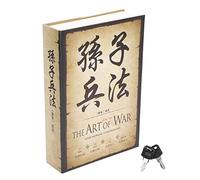 Klanata Book Box with Hidden Compartment The Art of War Dictionary & Secret Storage for Money Jewelry Cards 8.7 X 5.9 X 1.7in Chinese Book with Key Secure Storage for Valuables