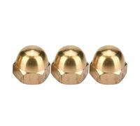 Klanata Brass Acorn Nut Kit Dome Head Cap Hex Nuts Set M3 Vehicle Fasteners Fix Tires (M8(10PCS))