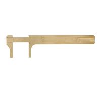 Klanata Brass Vernier Caliper Stainless Steel Sliding Gauge Pocket Caliper Ruler Mini Brass Pocket Ruler Measuring Tool (Single Scale (12cm Long))
