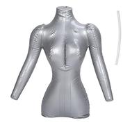 Klanata Clothing Display Model, Female Coat Upper Body Inflatable Mannequin, PVC Material Decorative Display Tool for Rack