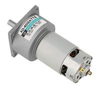Klanata DC12V/24V 35W Mini DC Gear Motor Metal Speed Adjustable Large Motor CW CCW Rotation DIY Robotics, Automation Projects Hobbyists, Engineers (24V200 rev)